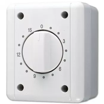 JUNG 8012W mekaaninen kiertokytkin-aikakytkinosa, 120 min, 16A, 250V, valkoinen