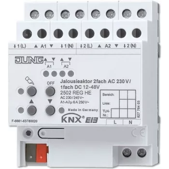JUNG KNX Jalousieaktor REG -kotelo 4TE 2502 REGHE