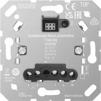 JUNG relemoduuli 1701PSE potential-free 1-kanava 10A