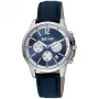 JUST CAVALLI MAN JC1G175L0225 42 mm sininen kellotaulu nahkaranneke kvartsikello