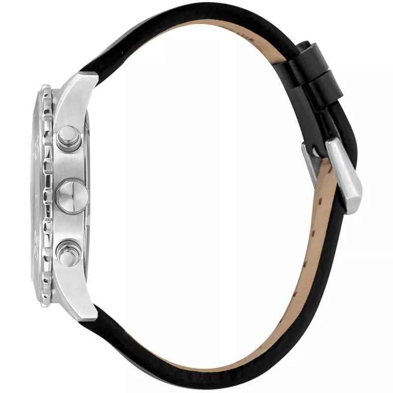 JUST CAVALLI MAN JC1G214L0015 46 mm kvartsianalogikello musta kellotaulu musta nahkaranneke