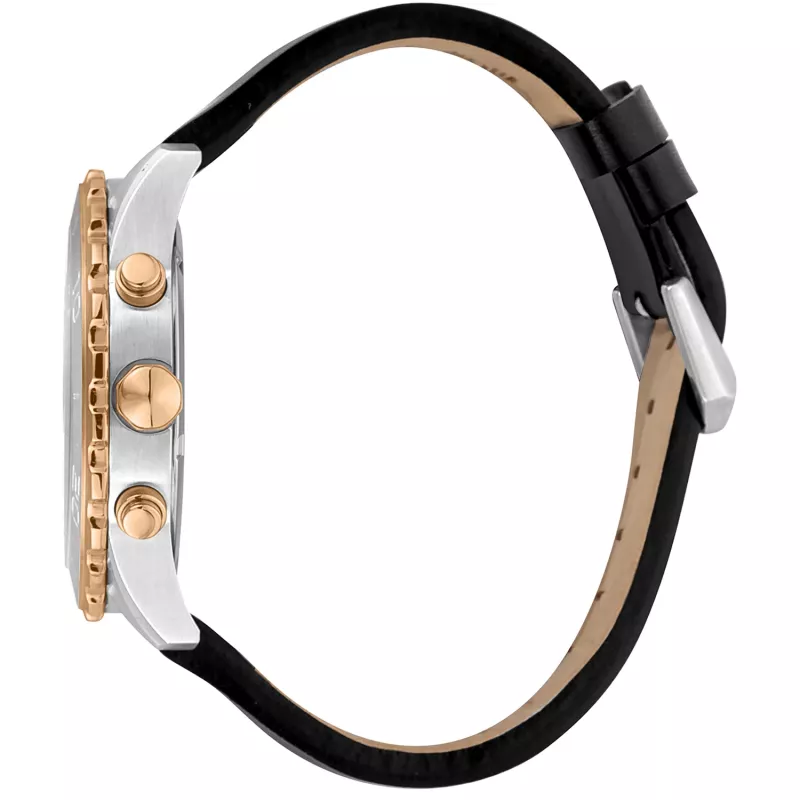 JUST CAVALLI MAN JC1G214L0025 42 mm kvartsi analoginen kello musta kellotaulu nahkaranneke