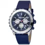 JUST CAVALLI MAN JC1G214L0045 44 mm sininen kellotaulu nahkaranneke kello