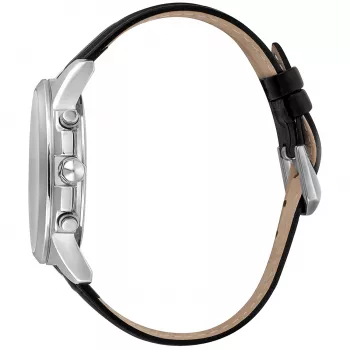 JUST CAVALLI miesten kvartsikello JC1G175L0215 42 mm sininen kellotaulu nahkaranneke