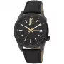 Just Cavalli miesten kello JC1G217L0045 42 mm musta kellotaulu nahkaranneke