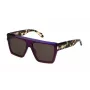 JUST CAVALLI unisex-aurinkolasit SJC032-5709FE ruskea havanna geometrinen asetaattikehys ruskeat liukuvärjätyt linssit 57/15/145 mm