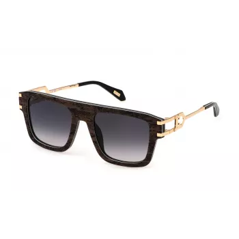 JUST CAVALLI unisex-aurinkolasit SJC096-5307TZ havanna asetaattikehykset ruskeat polykarbonaattilinssit 53mm