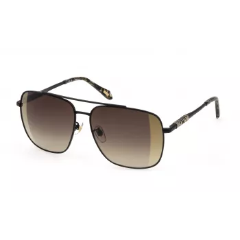 JUST CAVALLI naisten aurinkolasit SJC030-61305G - Shiny Black kehys, harmaa gradient-linssi, 61 mm