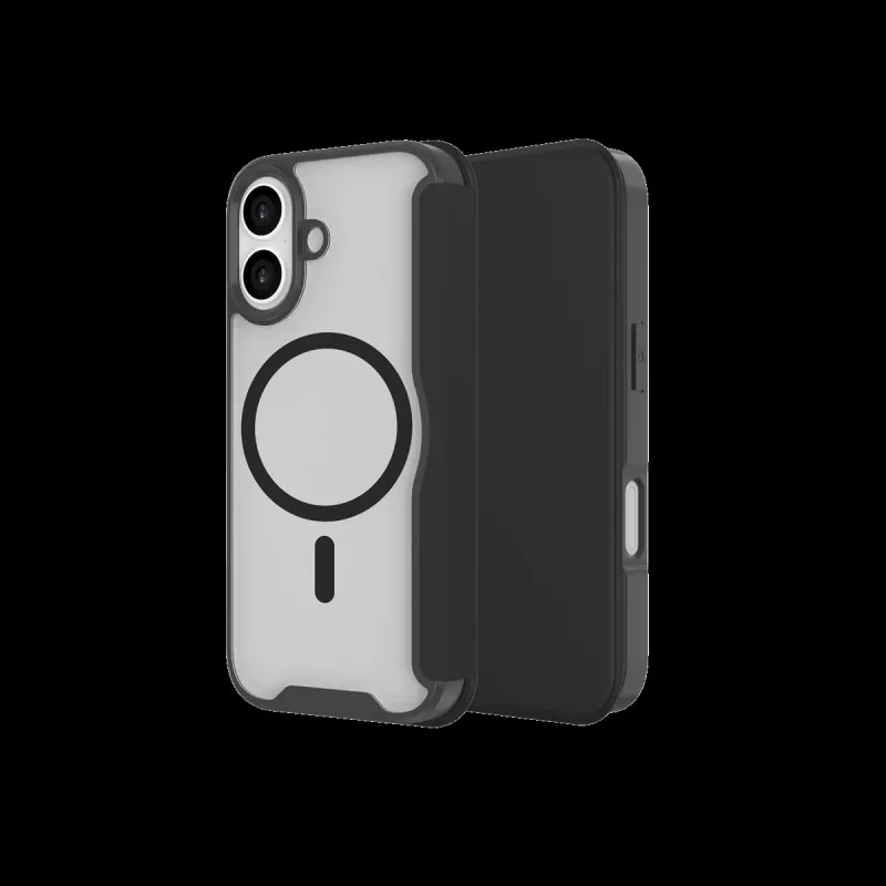 JUST MUST CHAMPION II MAGSAFE FLIP CASE kotelo iPhone 17 -laitteelle, musta