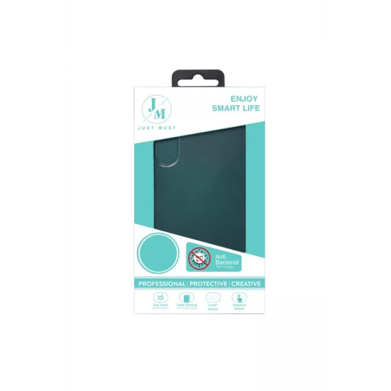 JUST MUST JM ANTI-BACTERIA TPU -kotelo Samsung Galaxy A25:lle - läpinäkyvä