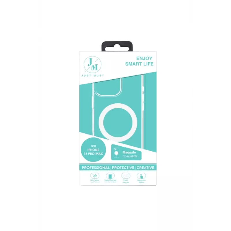 JUST MUST JM MAGSAFE CRYSTAL I iPhone 16 Pro Max:lle kirkas