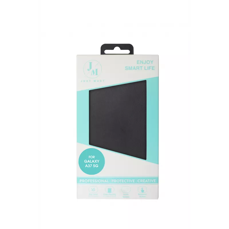 JUST MUST JM STAND FLIP -kotelo Galaxy A37:lle, musta