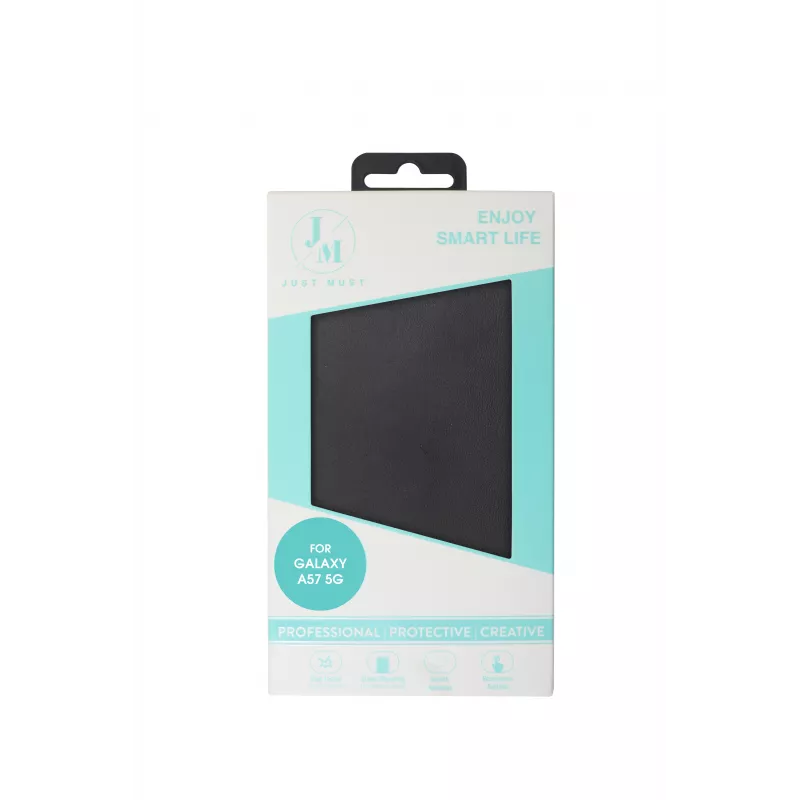 JUST MUST JM STAND FLIP CASE Galaxy A57 -puhelimelle, musta