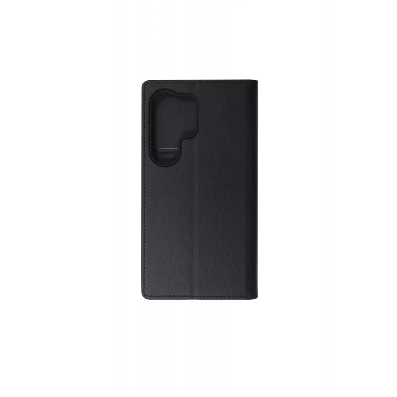 JUST MUST JM STAND FLIP CASE kotelo Galaxy S25 Ultra -laitteelle musta