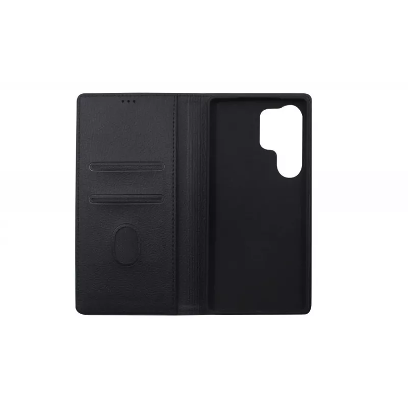 JUST MUST JM STAND FLIP CASE kotelo Galaxy S25 Ultra -laitteelle musta