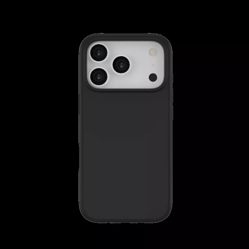 JUST MUST REGULAR DEFENSE SILICONE MAGSAFE-yhteensopiva iPhone 17 Pro musta