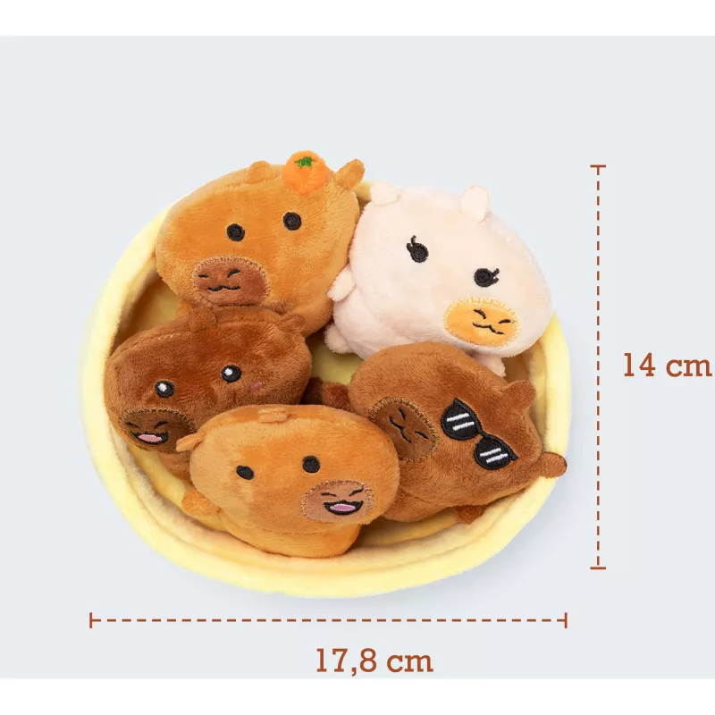 JUST PLAY Emotional Support Capybaras pehmolelu 7 tuumaa ruskea/vaaleanruskea