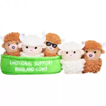 Just Play Emotional Support Highland Cow pehmolelu - ruskea, 25 cm