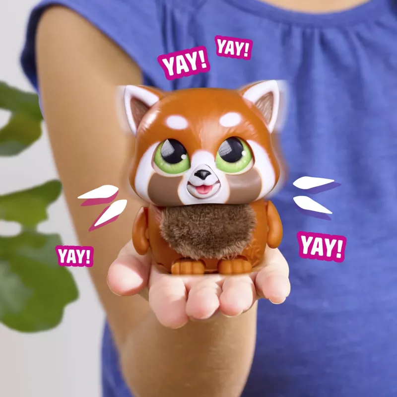 JUST PLAY furReal Handfuls - punainen panda interaktiivinen pehmolelu