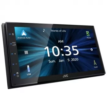 JVC KW-M560BT 6.8 tuuman Bluetooth-automediasoitin 13-kaistaisella taajuuskorjaimella, Android-peilauksella, 3 esilähdöllä ja USB takana