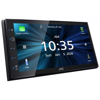 JVC KW-M560BT 6.8 tuuman Bluetooth-automediasoitin 13-kaistaisella taajuuskorjaimella, Android-peilauksella, 3 esilähdöllä ja USB takana