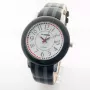 K&BROS unisex-kvartsi-analogikello 9426-2-435 43mm musta kellotaulu nahkaranneke