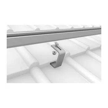 K2 Systems 1000001 kattokoukku tiilikatoille, ruostumaton teräs, pohjalevy 150x60x5 mm, varsi 30x6 mm
