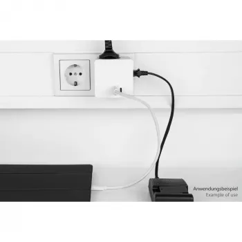 KABELMEISTER pistorasiakuutio 3x suojakosketinpistorasialla, USB-C 20W PD 3.0 ja USB-A 18W, 1,5m, valkoinen