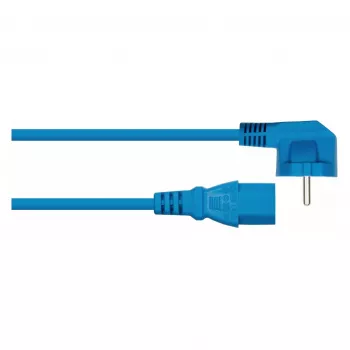 KABELMEISTER SK0130-B050 kulma-Schuko - C13 virtakaapeli, sininen, 5 m