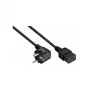 Kabelmeister SK0190-S050 Schuko-verkkojohto, 90° kulma CEE 7/7 C19-liittimeen, 5 m, musta