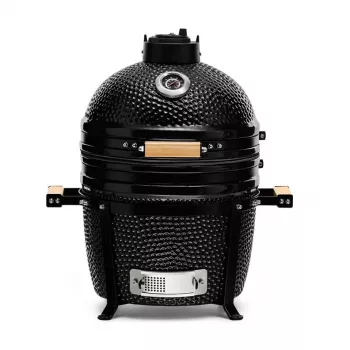 KAMADO BONO MINIMO 15 (40CM) kamado-keraaminen grilli, 33 cm grilliritilä, kiiltävän musta