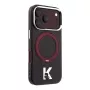 Karl Lagerfeld IML Ring Stand 360 Kameo Metal MagSafe-kotelo iPhone 18 Pro / 17 Pro -puhelimeen - burgundinpunainen
