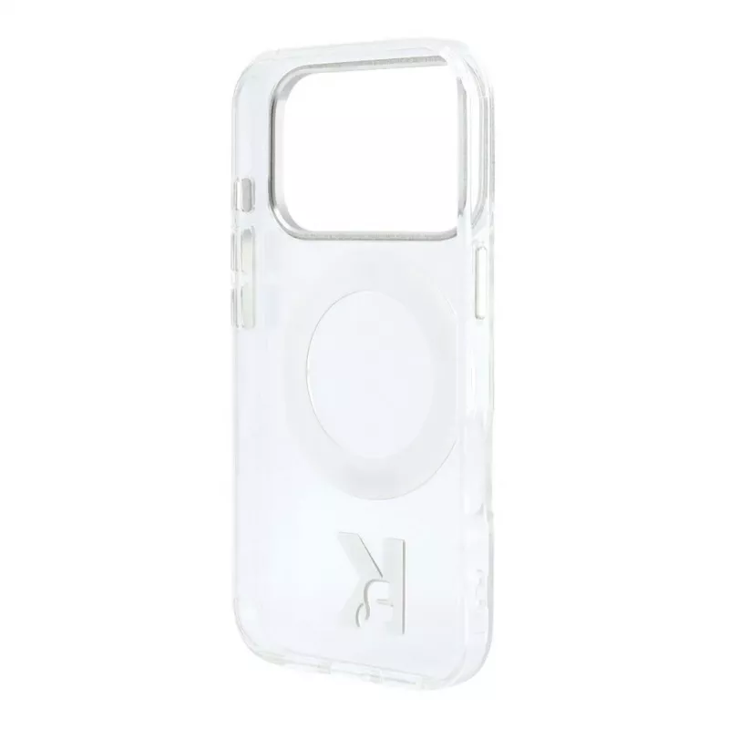 Karl Lagerfeld IML Ring Stand 360 Kameo Metal MagSafe -kotelo iPhone 18 Pro / 17 Pro - läpinäkyvä