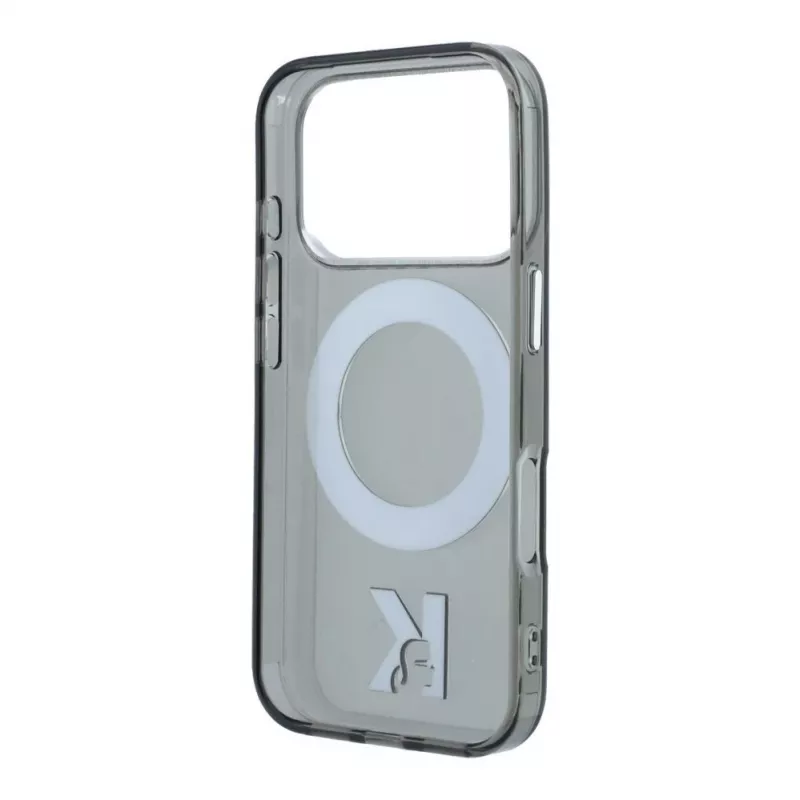 Karl Lagerfeld IML Ring Stand 360 Kameo Metal MagSafe-kotelo iPhone 18 Pro Max / 17 Pro Max -puhelimeen - musta