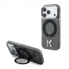 Karl Lagerfeld iPhone 18 Pro / 17 Pro MagSafe IML Ring Stand 360 Kameo Metal -kotelo - musta