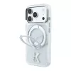 Karl Lagerfeld iPhone 18 Pro Max / 17 Pro Max MagSafe IML Ring Stand 360 Kameo Metal läpinäkyvä kotelo