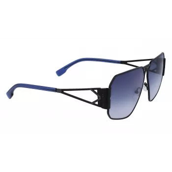 KARL LAGERFELD KL339S-1 unisex neliömäiset aurinkolasit - mustat kehykset harmaat linssit 61 mm