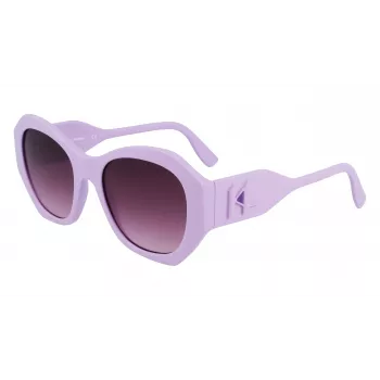 KARL LAGERFELD KL6146S-516 naisten kulmikkaat aurinkolasit - musta kehys, harmaat liukuvärjätyt linssit 54/20/140 mm