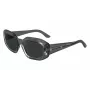 KARL LAGERFELD KL6167S-020 naisten kulmikkaat aurinkolasit - musta asetaattikehys, harmaat Smoke-linssit, 53 mm