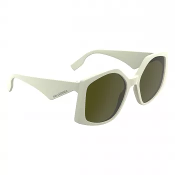 KARL LAGERFELD KL6208S-105 naisten aurinkolasit - musta asetaattikehys, harmaat polykarbonaattilinssit, 55 mm