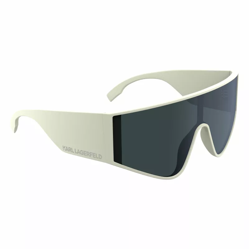 KARL LAGERFELD KL6209S-105 unisex-kulmikkaat aurinkolasit, kiiltävän musta kehys, harmaat linssit, 65/19/140 mm