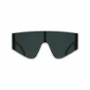 KARL LAGERFELD KL6209S-105 unisex-kulmikkaat aurinkolasit, kiiltävän musta kehys, harmaat linssit, 65/19/140 mm