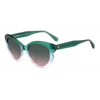 KATE SPADE naisten Elina cat eye -aurinkolasit - musta kehys, harmaaksi liukuvat linssit 53mm
