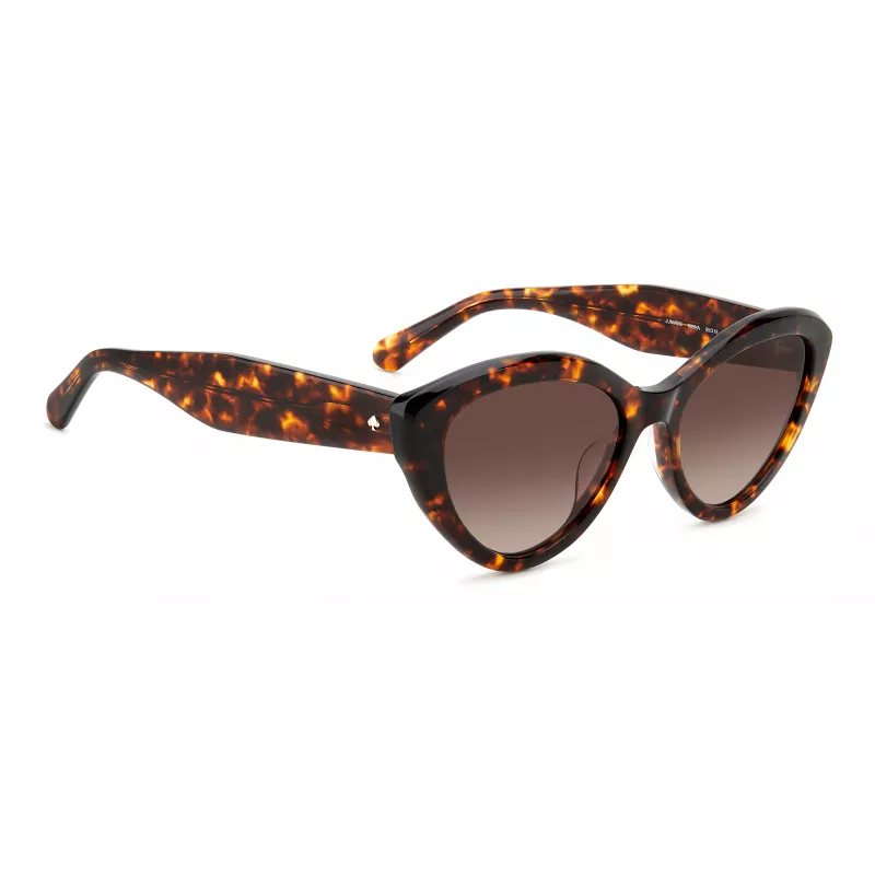KATE SPADE naisten aurinkolasit JUNIGS086F5HA - musta asetaattikehys, harmaat polykarbonaattilinssit, 55/17/140 mm