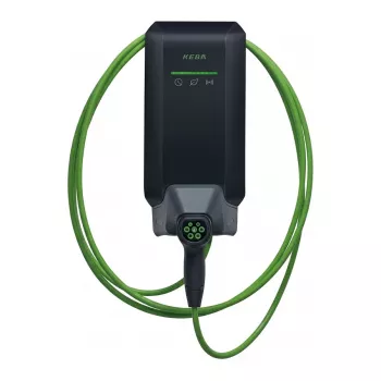 KEBA KeContact P40 musta 11kW 3-vaiheinen sähköauton latausasema 6m Type-2-kaapelilla ja BLE:llä