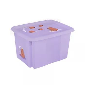 keeeper kansiollinen laatikko 45L Karolina Capybara 55,5x40x30cm soft purple