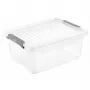 keeeper Clipbox Leonie säilytyslaatikko kannella, 11,4 L, läpinäkyvä, pinottava, elintarvikekelpoinen, BPA-vapaa, klipsisuljin, 37,5 x 28,5 x 16 cm