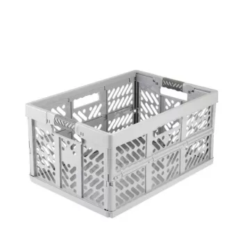 keeeper taittolaatikko ben 45 L Nordic Grey — kantavuus jopa 50 kg, taitettava säilytyslaatikko 54 x 37 x 28 cm