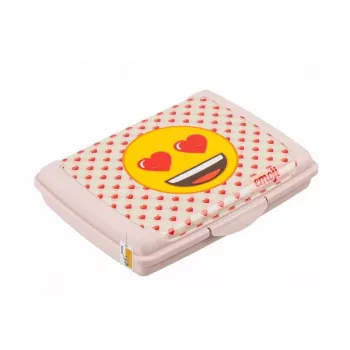 keeeper säilytysastia deco-click-box mini 0,5L Carla Emoji Hearts 17x13x3,5cm pinkki