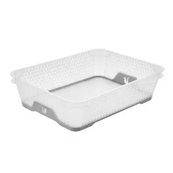 keeeper minikori A5 liukumattomalla pohjalla Jonas 26,5x20x7 cm läpinäkyvä/harmaa